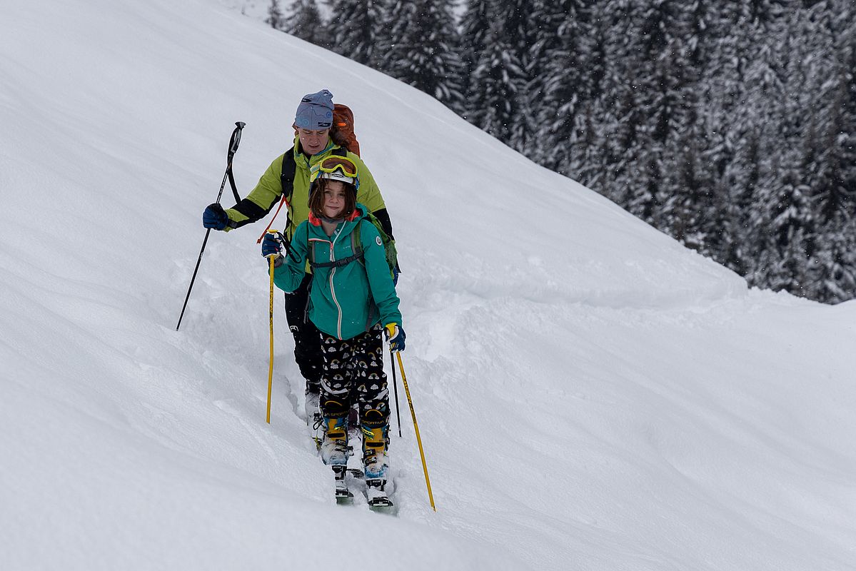 Insgesamt gute Schneelage mit 10-20 cm Pulverschnee auf Unterlage