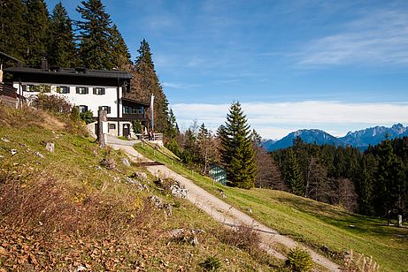 Das Brünnsteinhaus ist gleich erreicht Das Brünnsteinhaus ist gleich erreicht