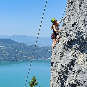 Klettern am Lac de Burget