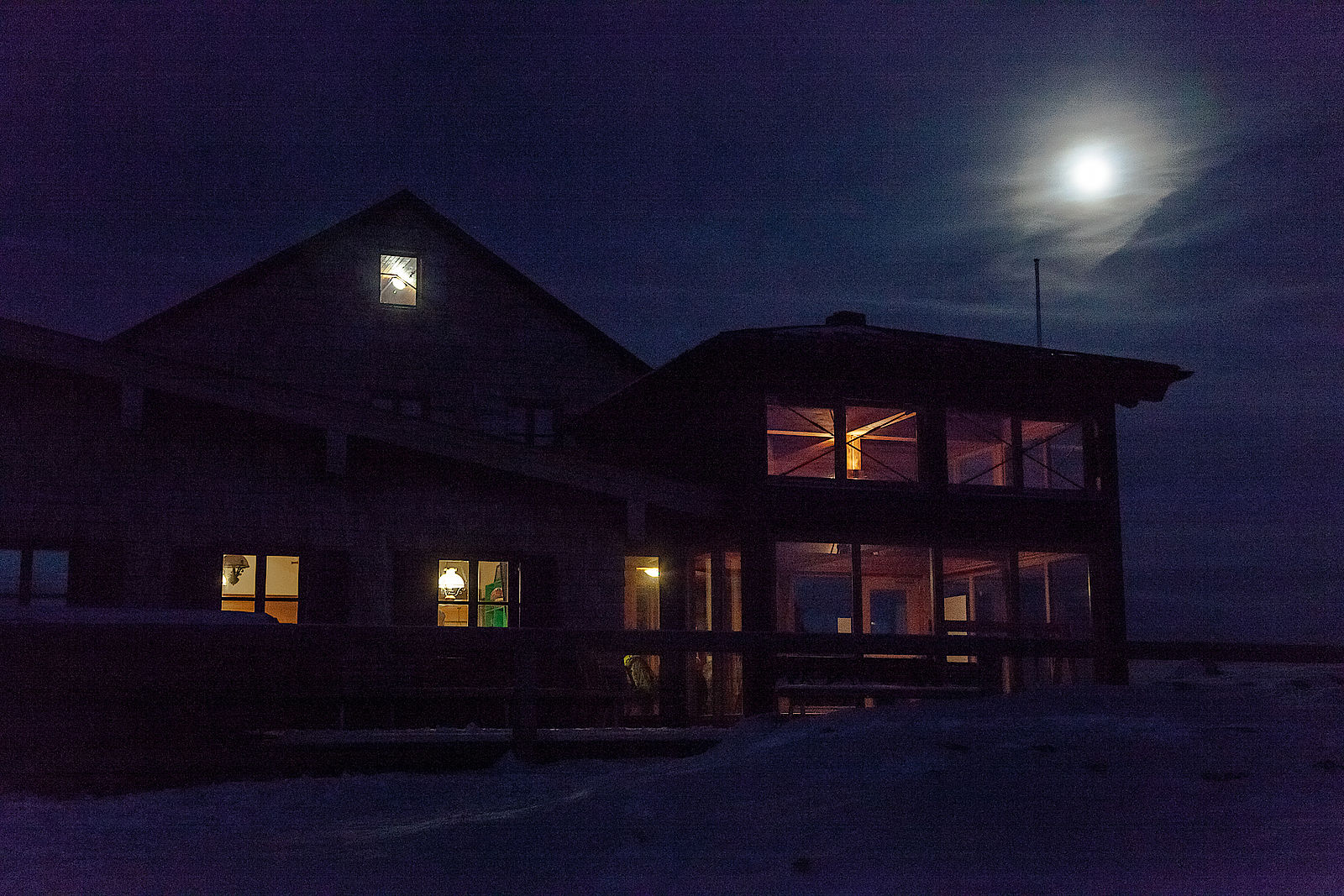 Hochrieshütte bei Vollmond Hochrieshütte bei Vollmond