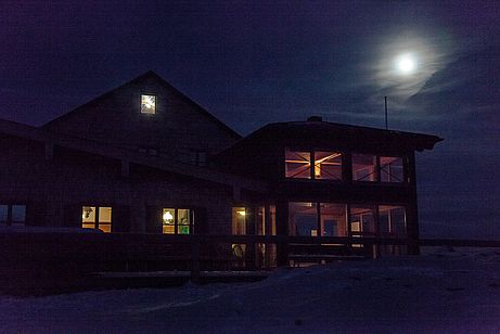 Hochrieshütte bei Vollmond Hochrieshütte bei Vollmond