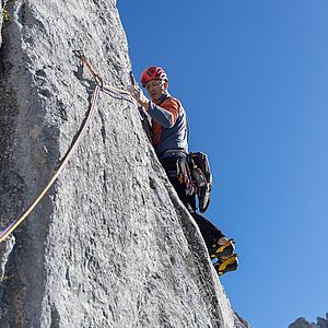 Start in die tolle 4. Seillänge
