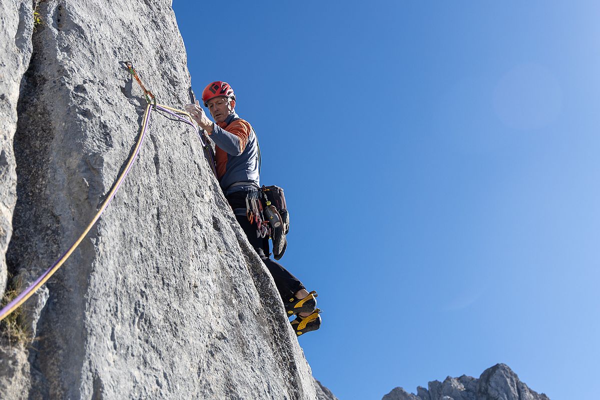 Start in die tolle 4. Seillänge