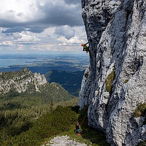 Klettern am Äußersten Ostgipfel der Kampenwand