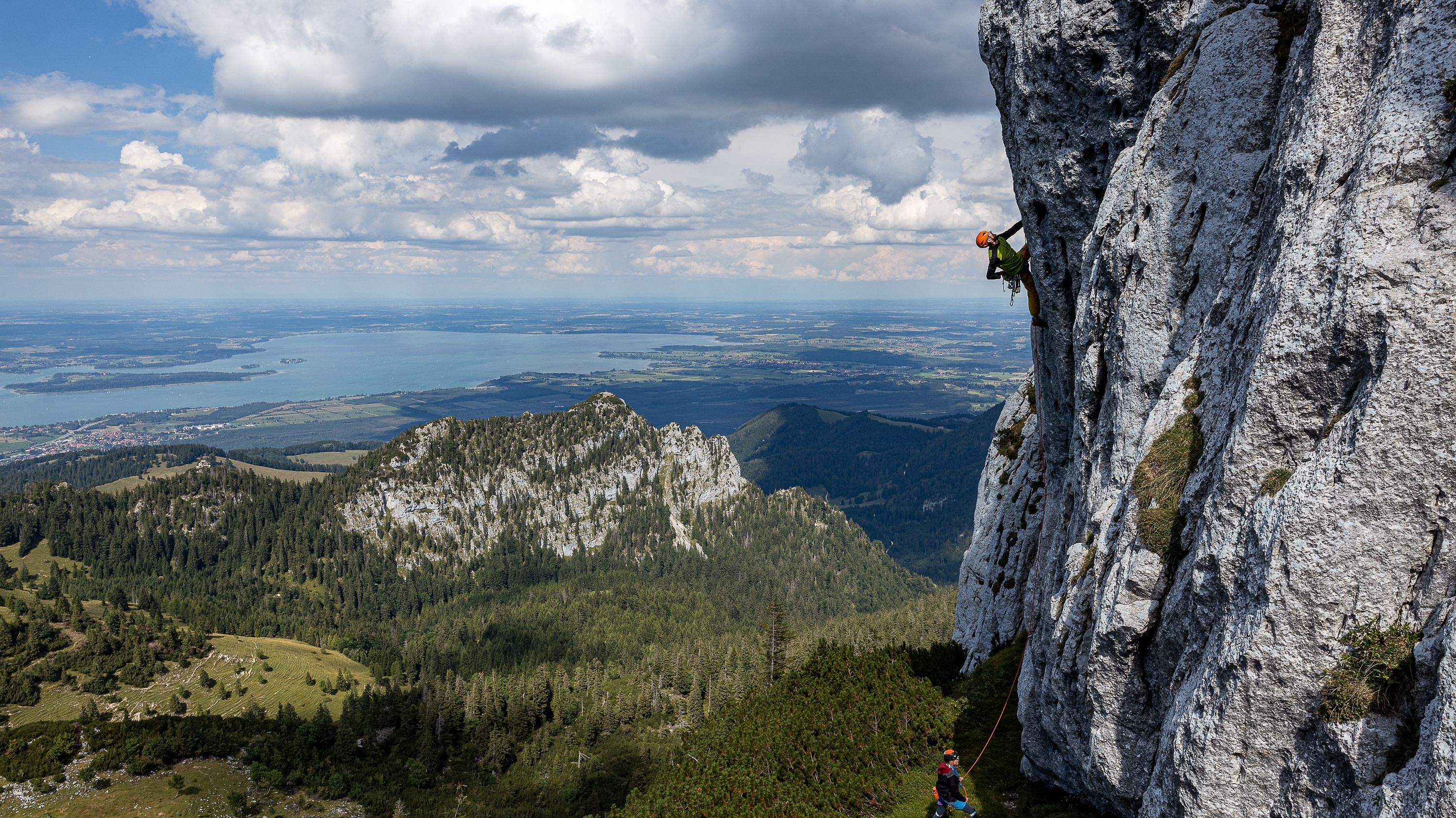 Klettern am Äußersten Ostgipfel der Kampenwand Klettern am Äußersten Ostgipfel der Kampenwand