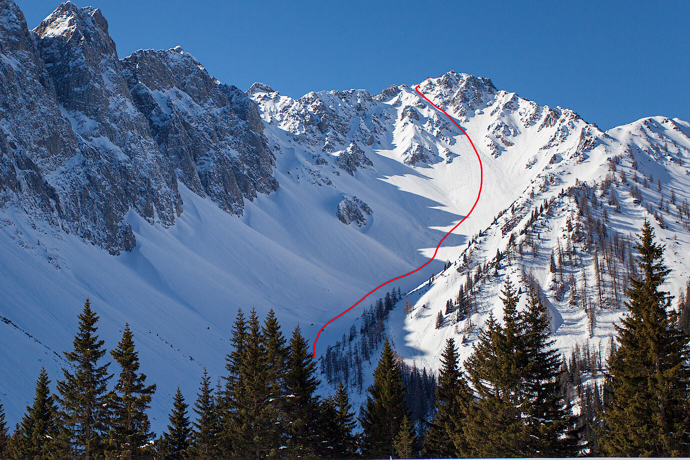 Blick ins Nordkar des Hochwannig Blick ins Nordkar des Hochwannig