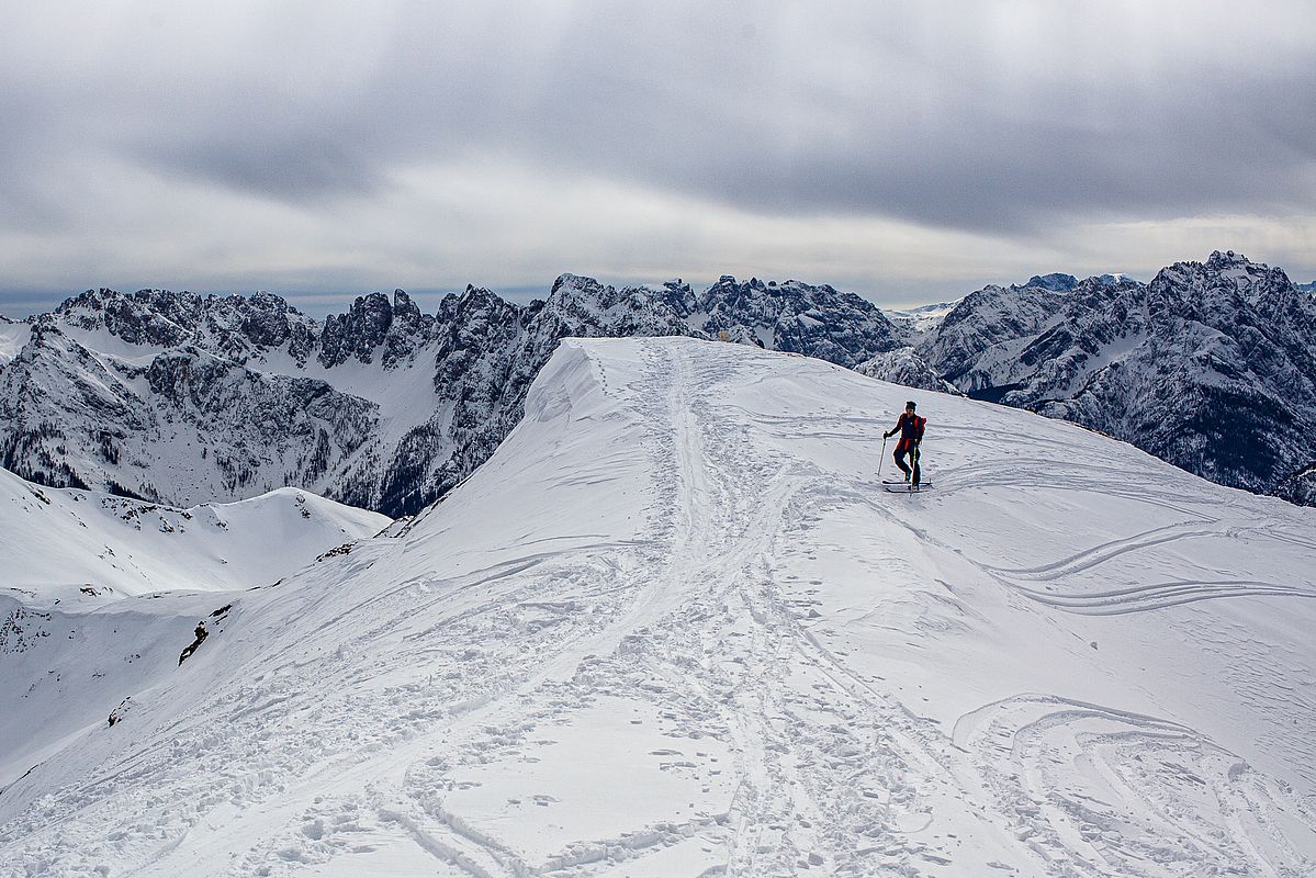 Am Gipfelgrat der Reiterkarspitze