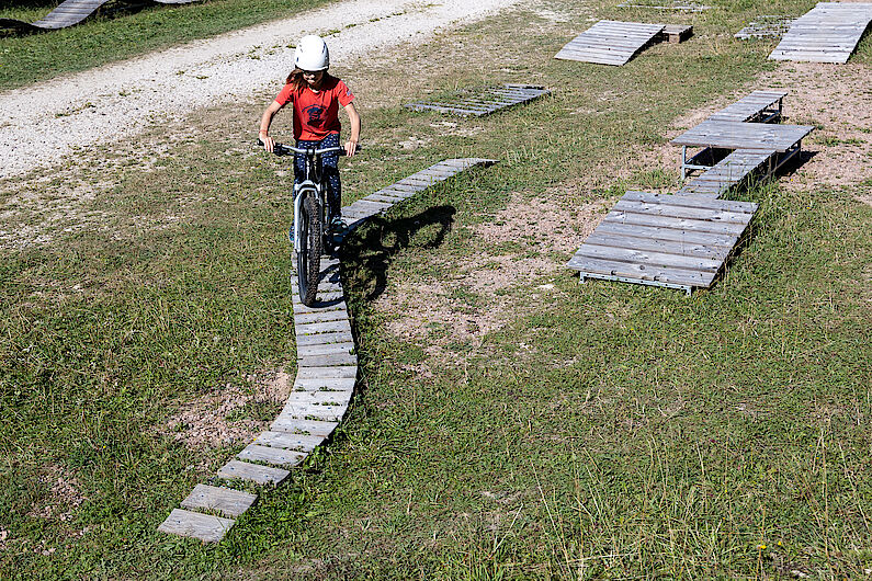 Das Bike-Übungsgelände in Obereggen