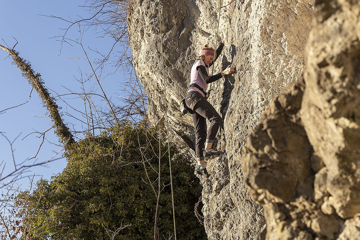Perfekte Temperaturen zum Klettern an der Südwand