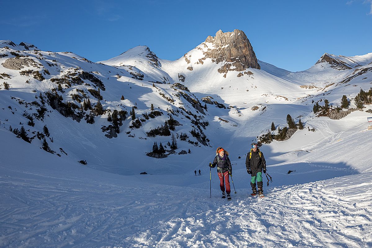 Gute Schneelage auf dem Rofanplateau