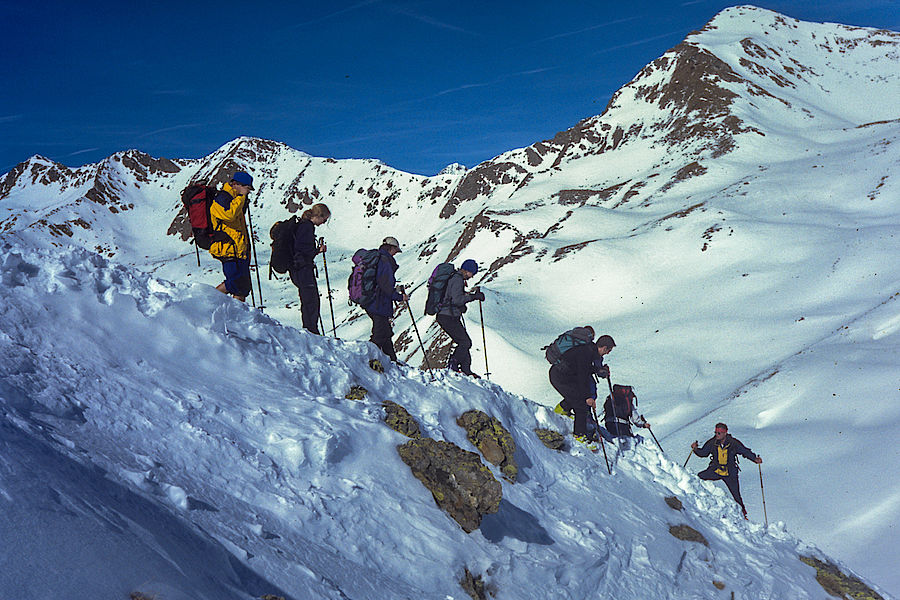Abstieg über den Gipfelgrat 