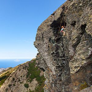 Klettergebiet A Serra, hoch über der Bucht von Saint Florent auf Korsika