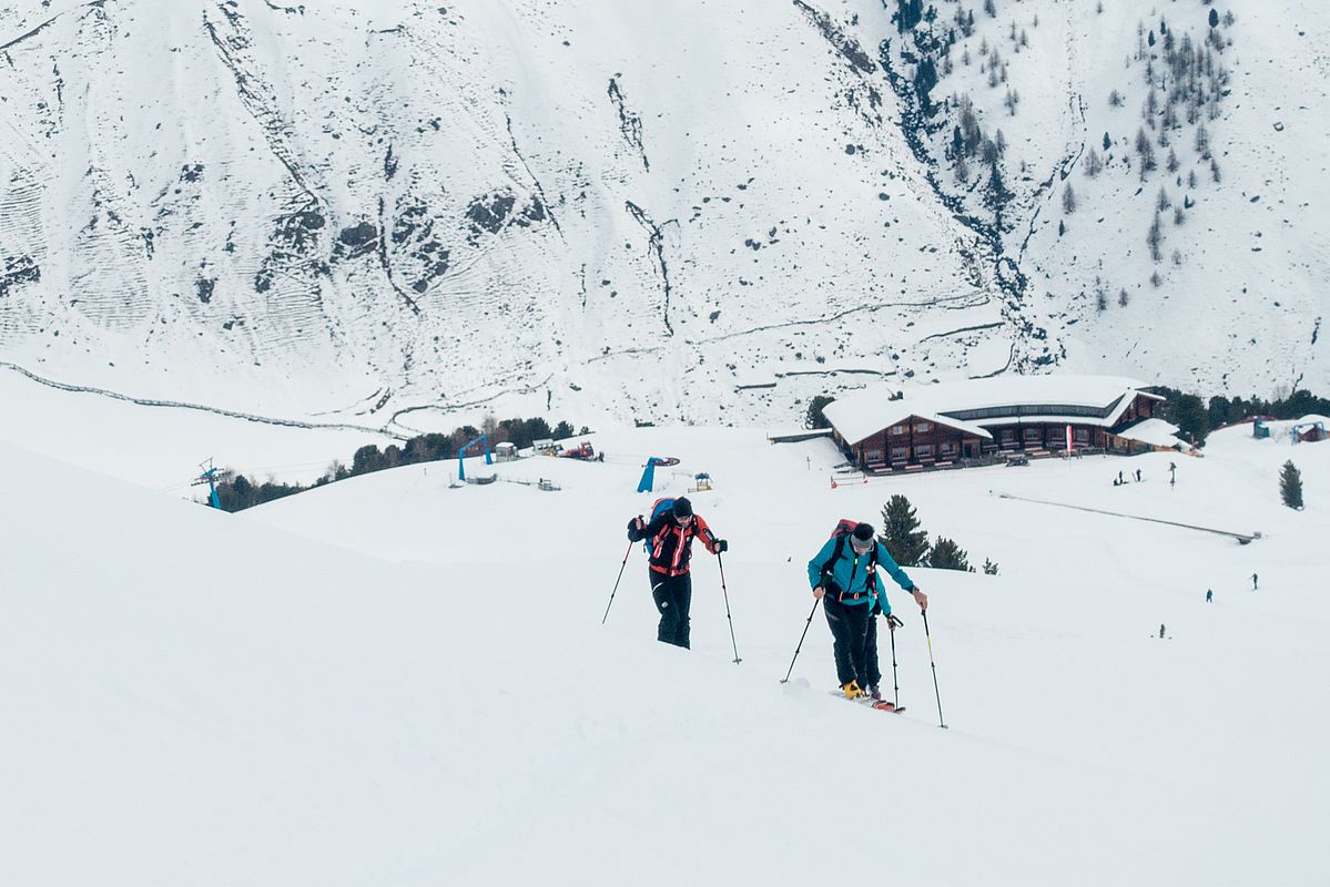 Oberhalb der Masebenhütte im Aufstieg zur Tiergartenspitze