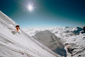 Skiabfahrt vom Lhotse