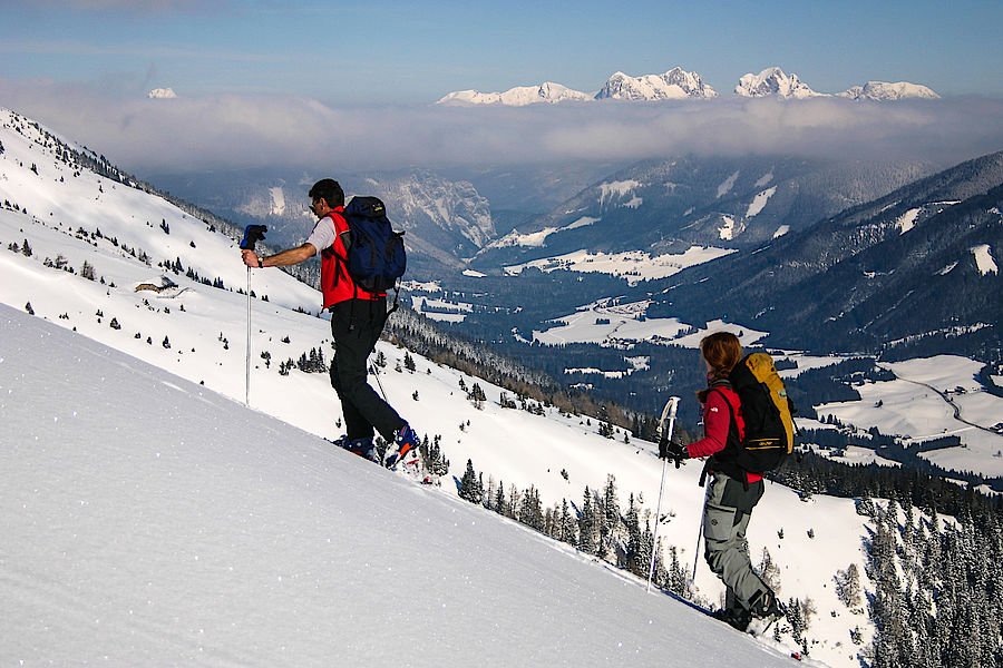 Aufstieg zum Bruderkogel auf der Skidurchquerung der Niederen Tauern