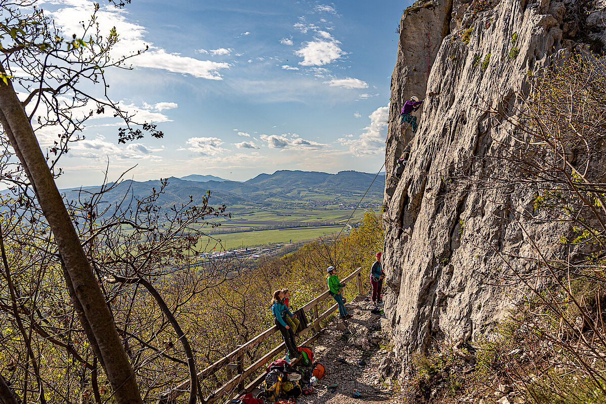 Der Sektor Pikapolonica in Vipava ist gut für Einsteiger geeignet