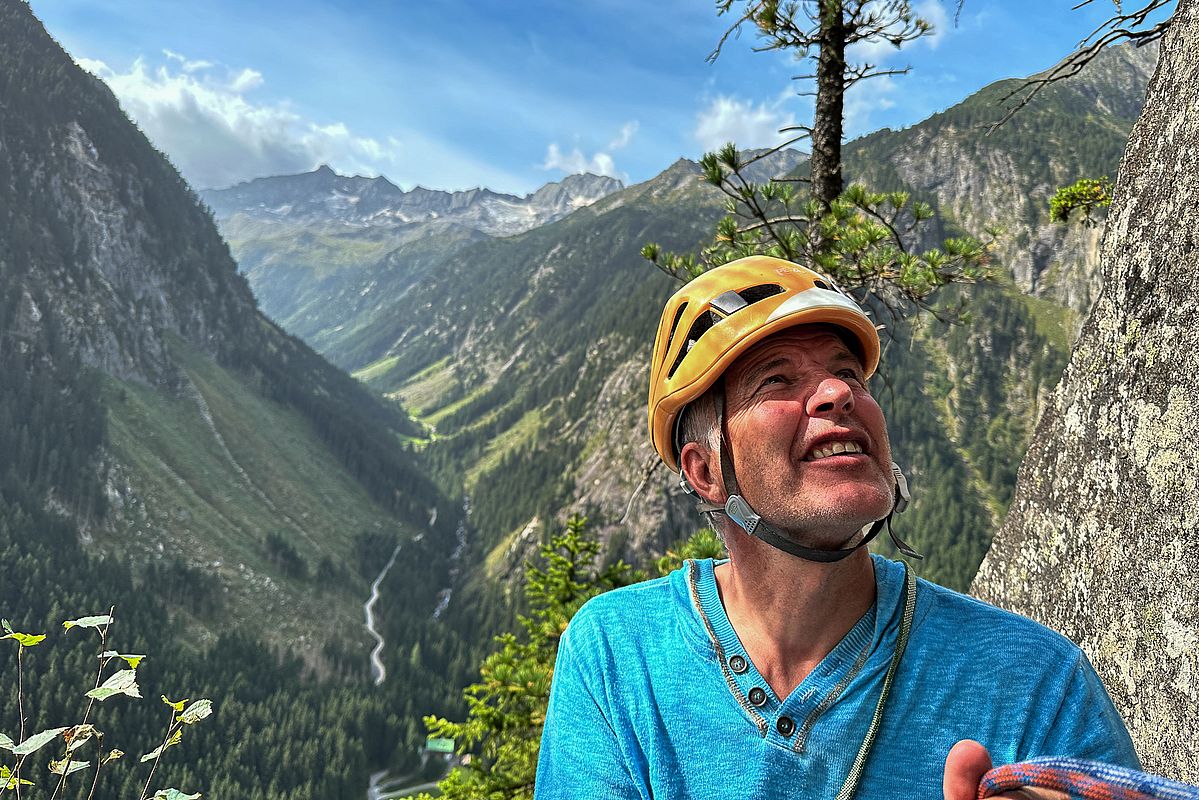 Der Erstbegeher der meisten Routen an der Auplatte
