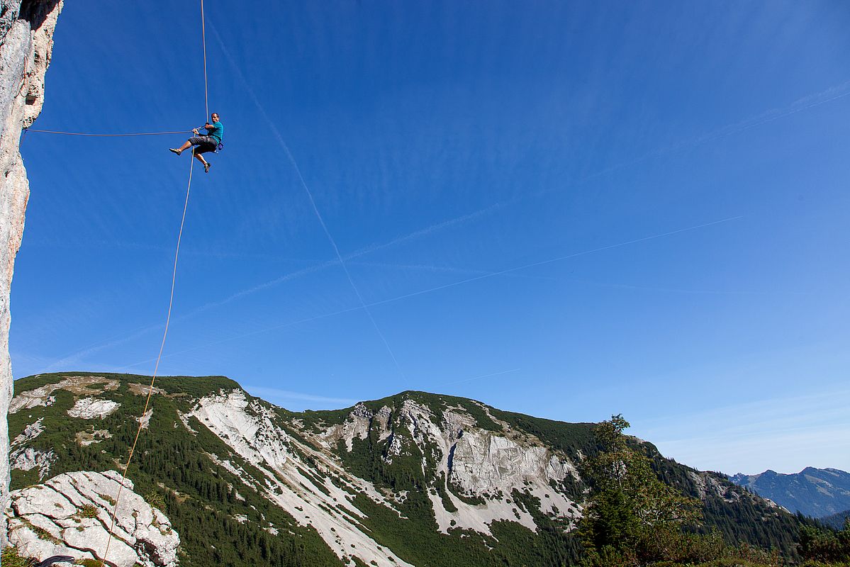 Steile Abbauarbeit im Bereich der Schönauerin