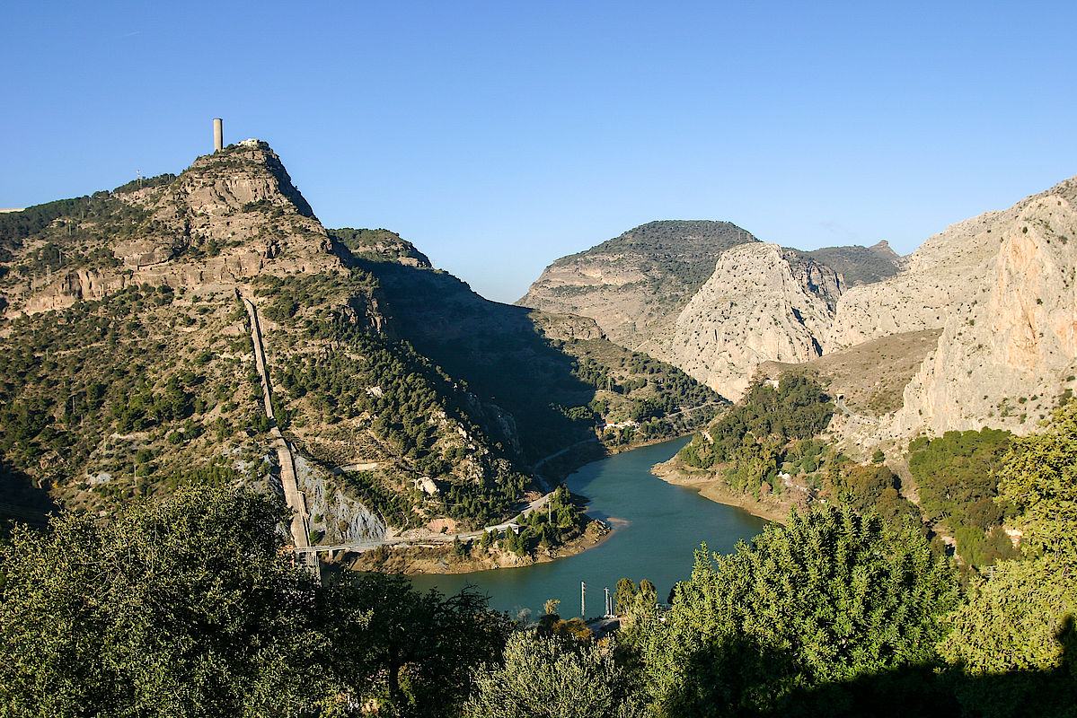 Klettergebiet El Chorro in Andalusien, Spanien