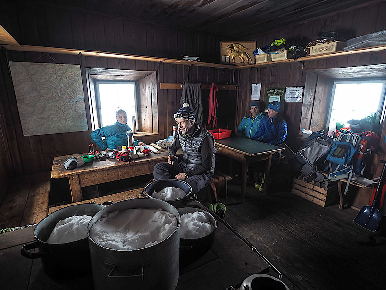 Winterraum der Geraer Hütte
