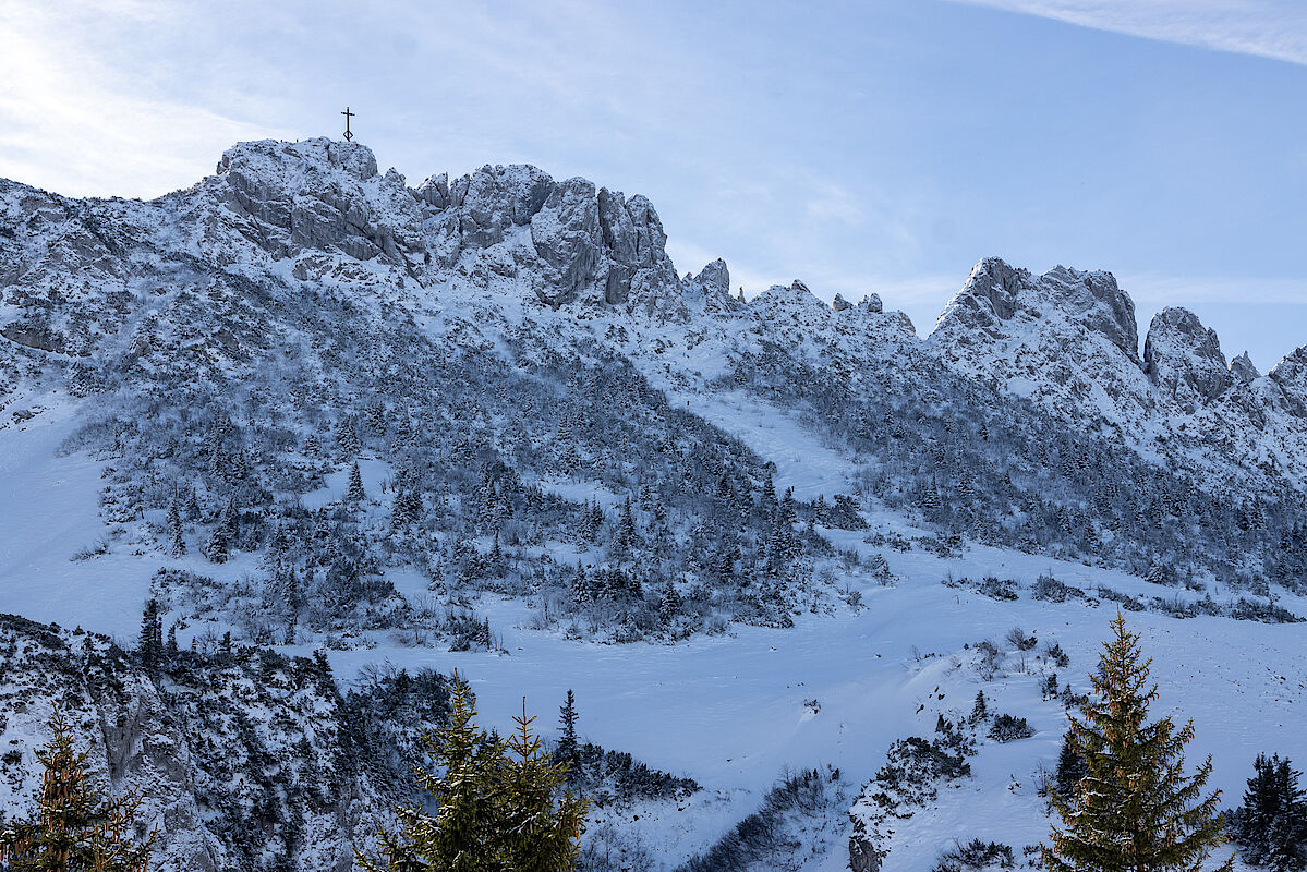 Blick zum Nordhang der Kampenwand