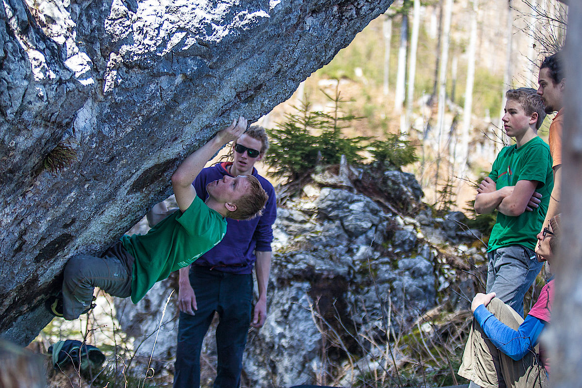 Bouldern in der Blockwelt - Pokemon (fb 7a+)