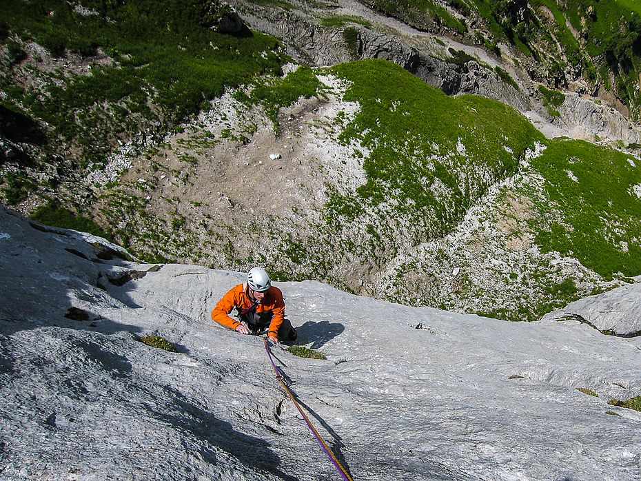 Bester Kalk an der Schaufelspitze im Karwendel