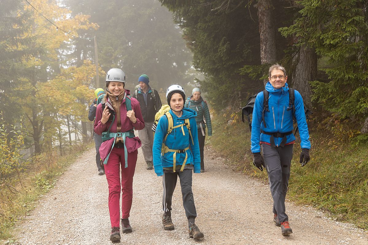 Abstieg im Nebel zum Spitzingsattel