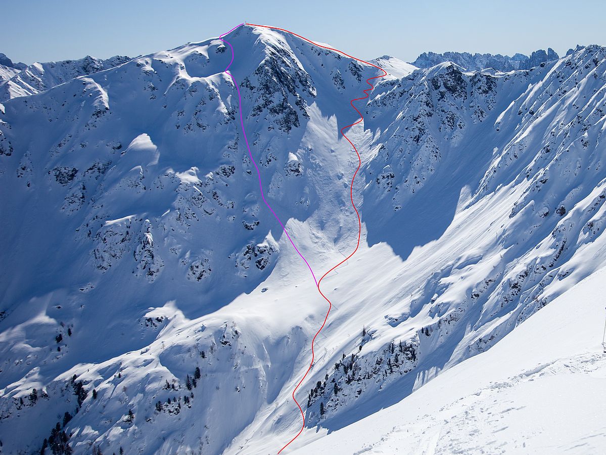 Blick auf die Nordwestseite der Reiterkarspitze