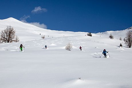 Super Abfahrt von der Flatschspitze. Super Abfahrt von der Flatschspitze.