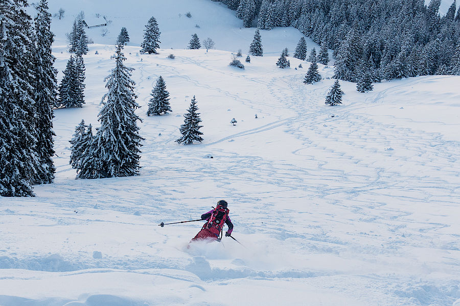 Einer der besten Abfahrtshänge der Chiemgauer Alpen. 