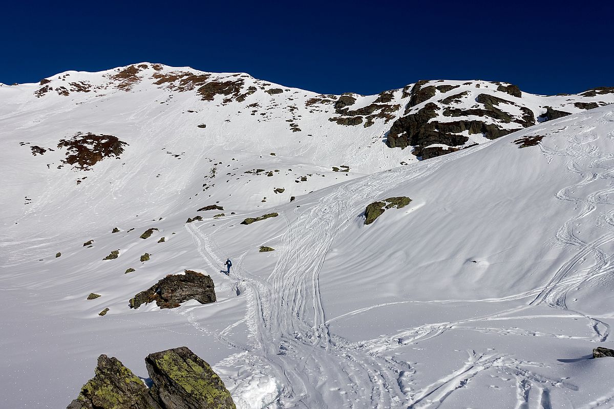 Im Anstieg zur Aleitenspitze
