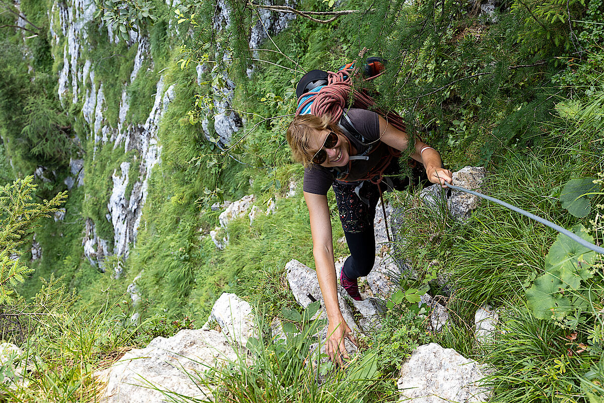 Steiler Aufstieg durchs Pflugtal