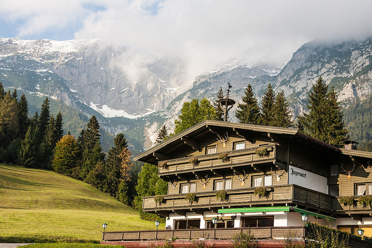 Der Jägerwirt oberhalb von Scheffau im Wilden Kaiser