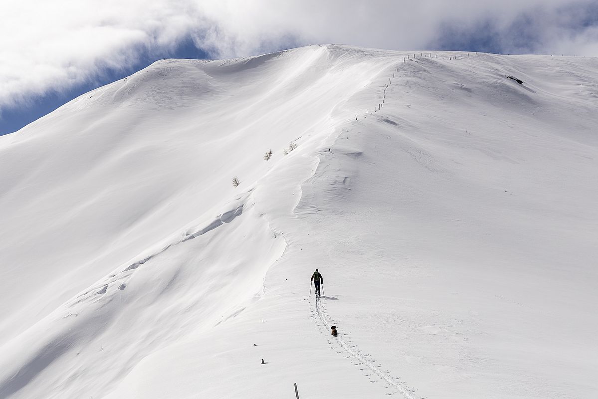 Der letzte Hang zum Gipfel