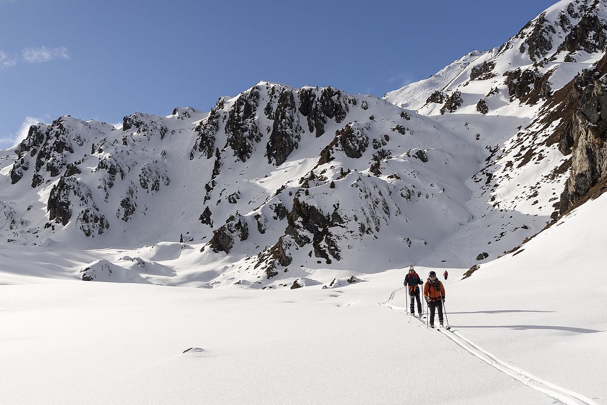 Schöne Abfahrt bis zum Skigebiet