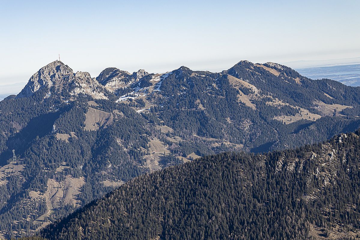 Das Wendelsteingebiet ist südseitig fast komplett schneefrei