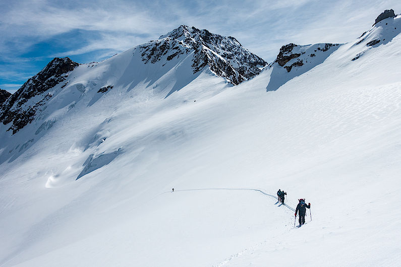 Aufstieg über den Bärenbartferner zum Äußeren Bärenbartkogel