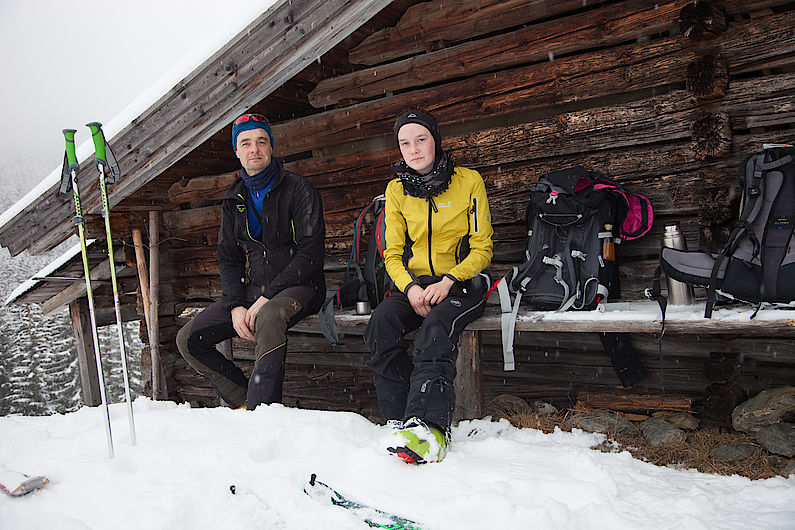 Gemütliche Trinkpause auf der Studlalm