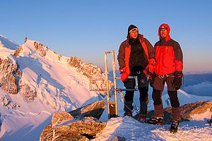 Mehrschichtige Bekleidung am Mont Blanc
