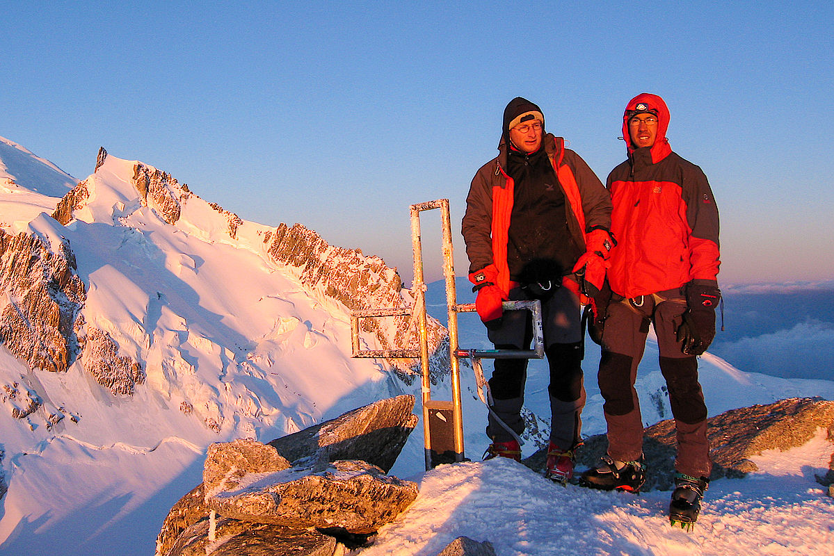 Mehrschichtige Bekleidung am Mont Blanc