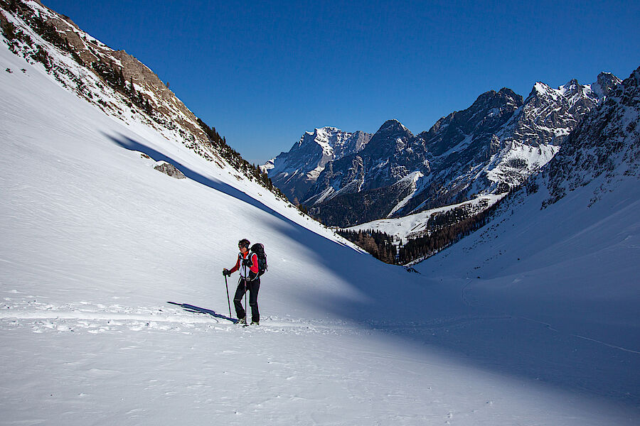 Aufstieg durch das Nordkar zum Hochwannig