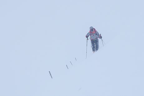 Am Weg zum Geiseljoch gibt es dann nicht mehr viel Sicht. Am Weg zum Geiseljoch gibt es dann nicht mehr viel Sicht.