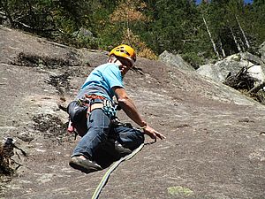 Granitklettern im Klettergebiet Au Süd im Zillergrund