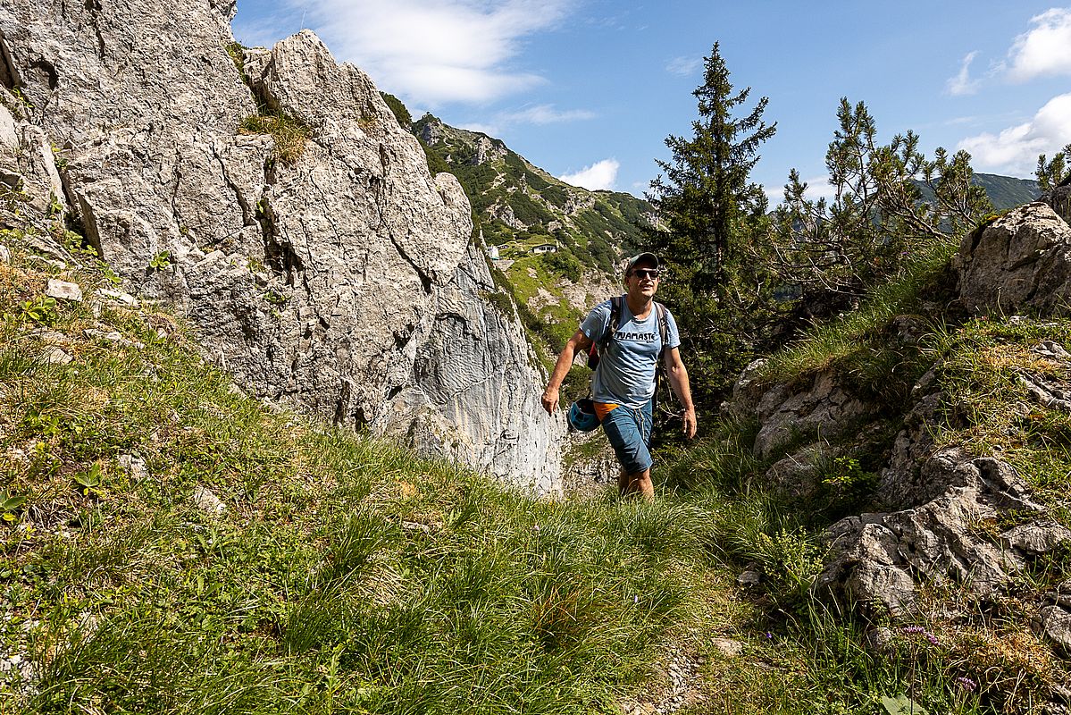 Auf der Abkürzung über die Bismarck-Schlucht