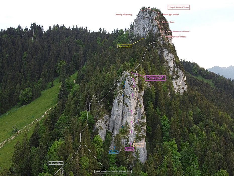 Überblick über den Ostgrat der Wasserwand