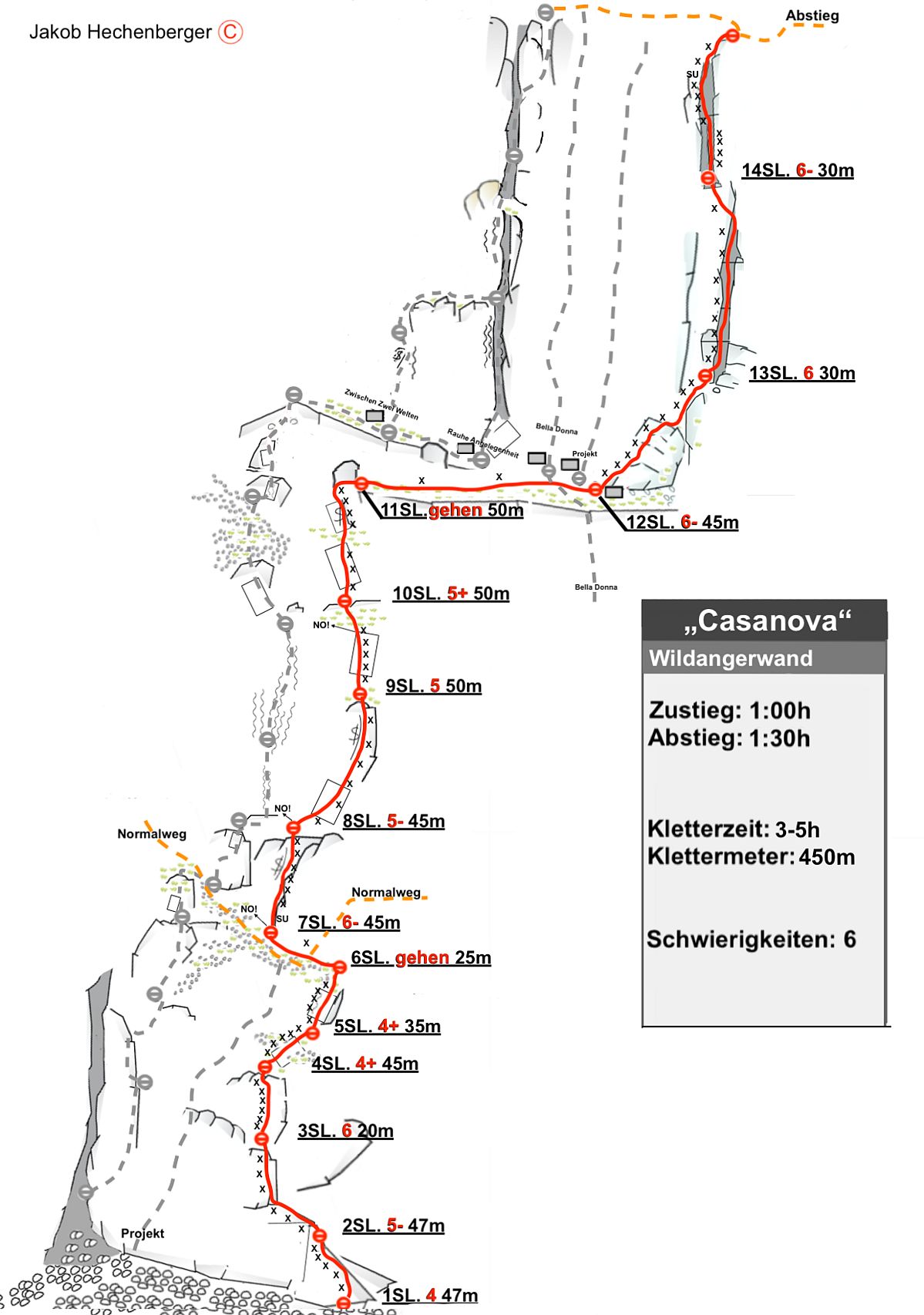 Topo der Route Casanova