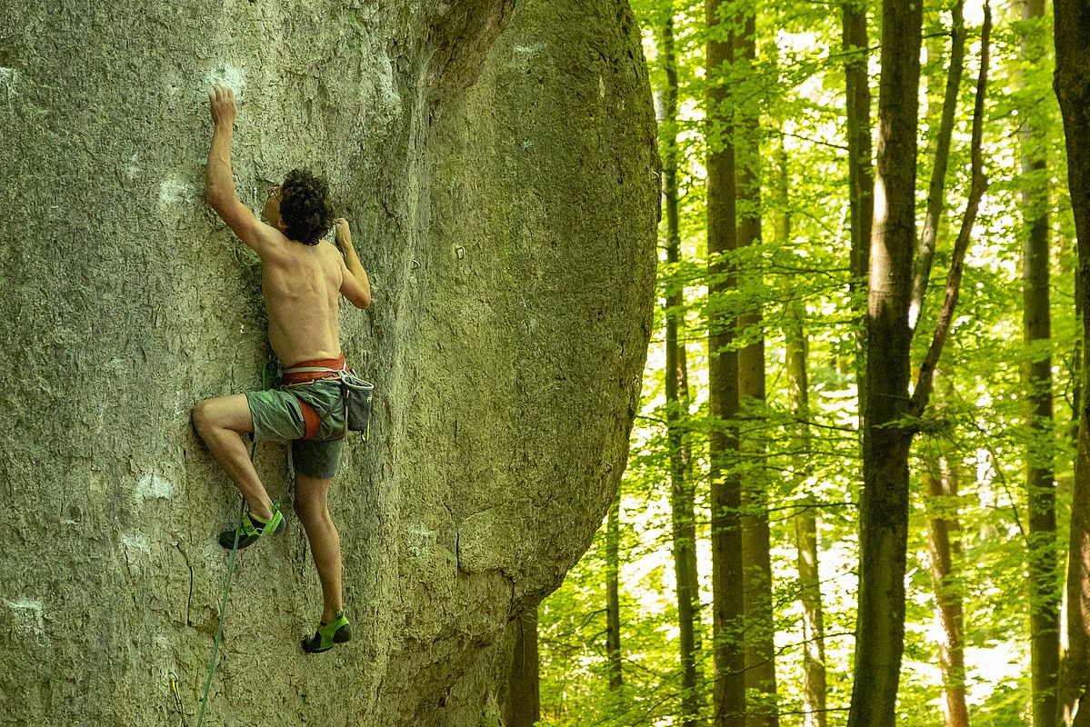 Stefan versucht sich in der Redline (9) am Fuchsloch