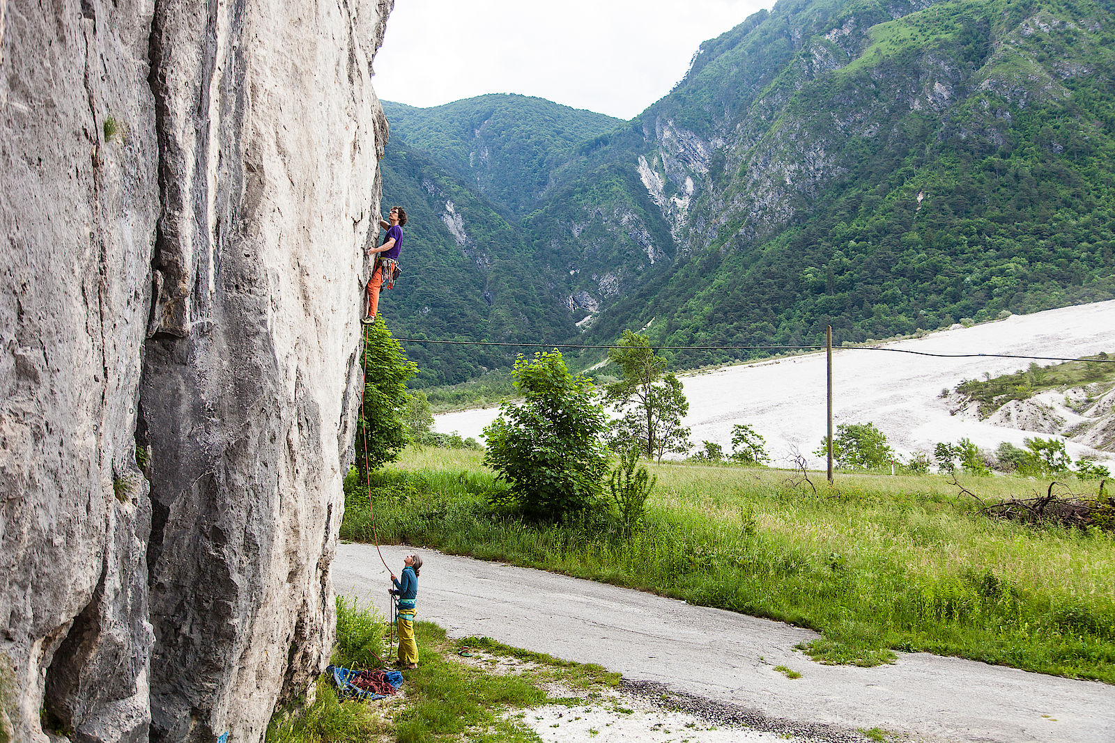 Der rechte Teil am Monte Strabut bietet einige steile Sportkletterrouten.