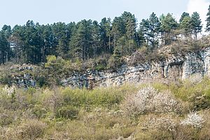 Der Felsriegel oberhalb von Ronzo